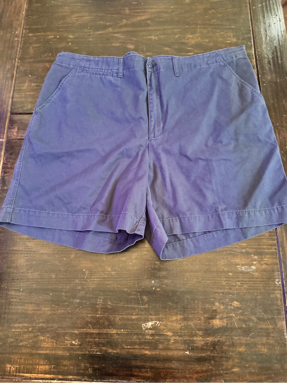 Cabela's Men's Flat-Front Shorts in Navy Blue